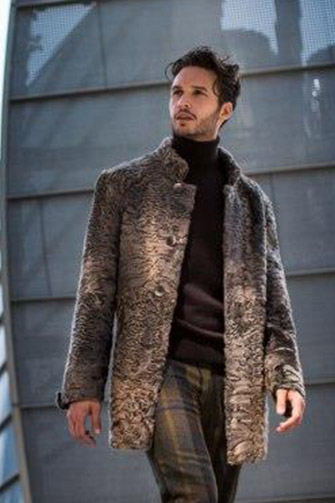 Зимнее пальто каракуль мужское 