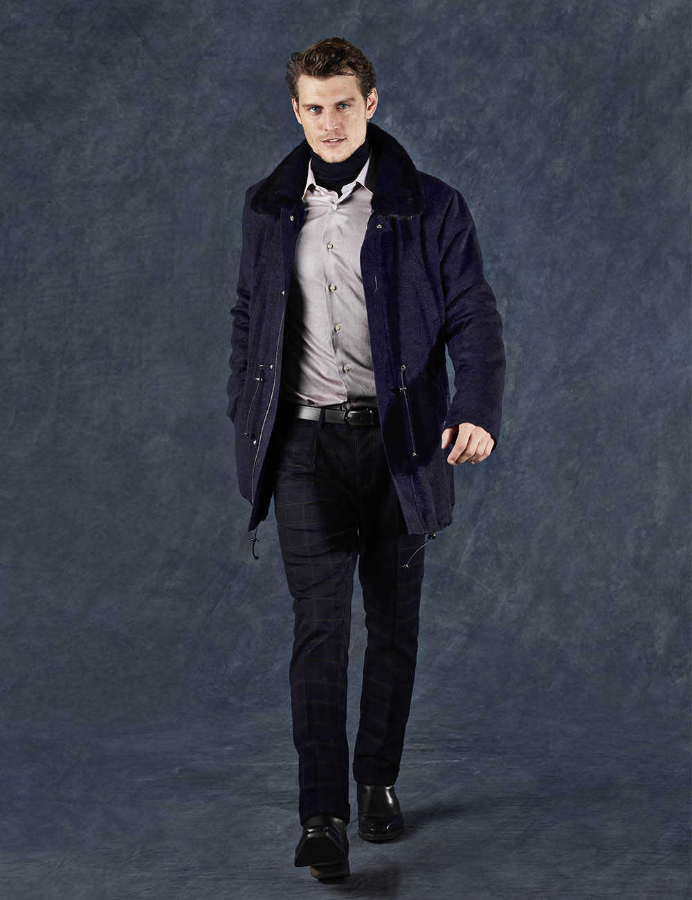Зимний пальто мужской с мехом